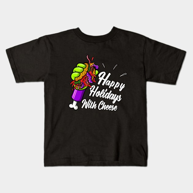 Happy Holidays with Cheese - Lover Gift Christmas Cheeseburger Kids T-Shirt by IN-Style